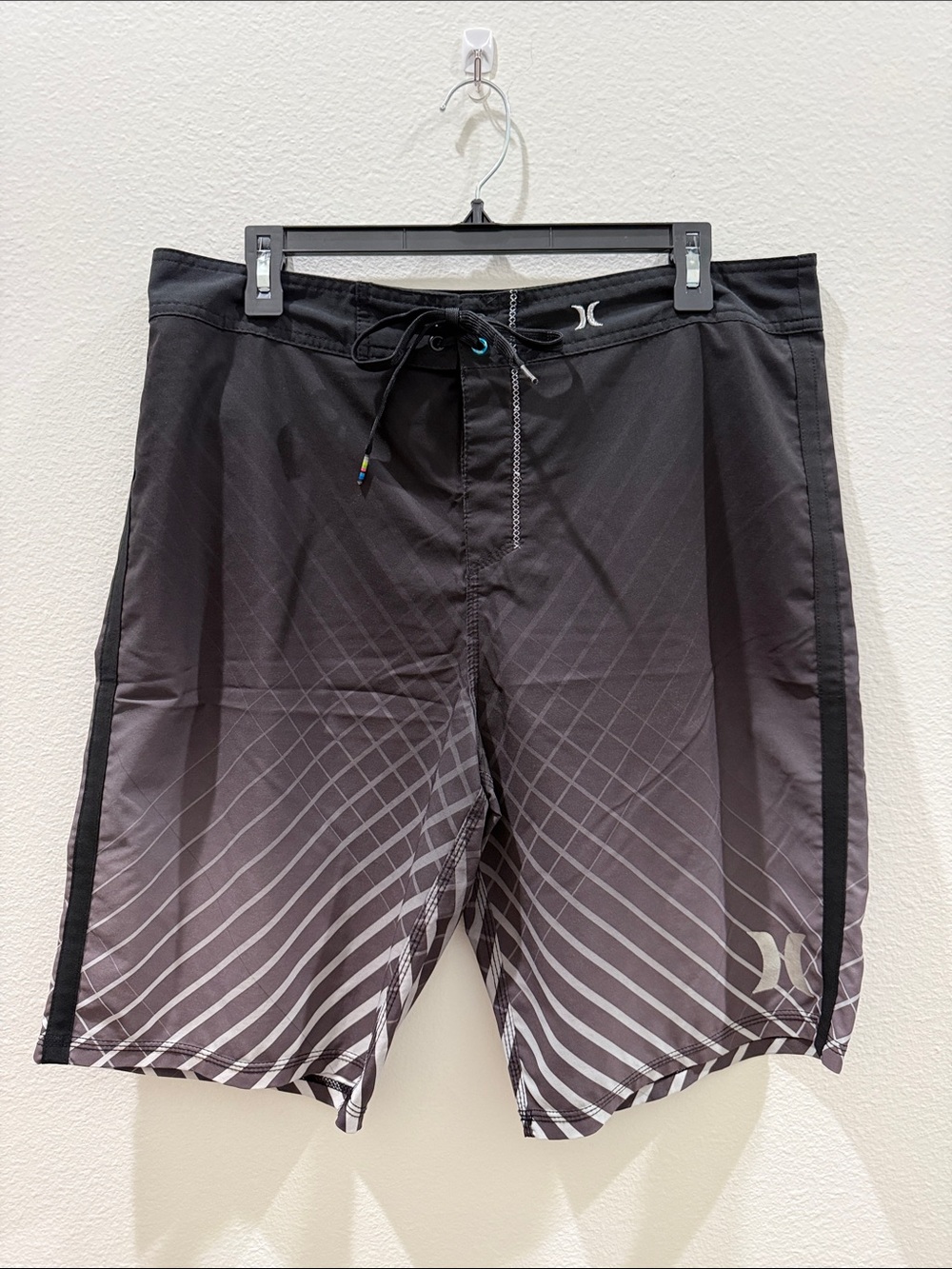 Hurley Black and Gray Gradient Men’s Boardshorts